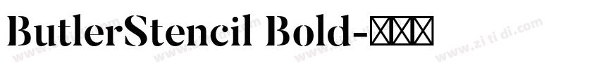 ButlerStencil Bold字体转换